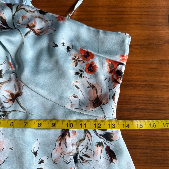 Lavish Alice One Shoulder Cut Out Asymmetric Midi Dress In Floral Print sz 4 - Picture 13 of 16